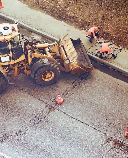 lavoratori escavatore